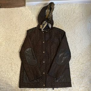 Dolce & Gabbana Woman’s winter jacket.  M. Dark brown with removable hood